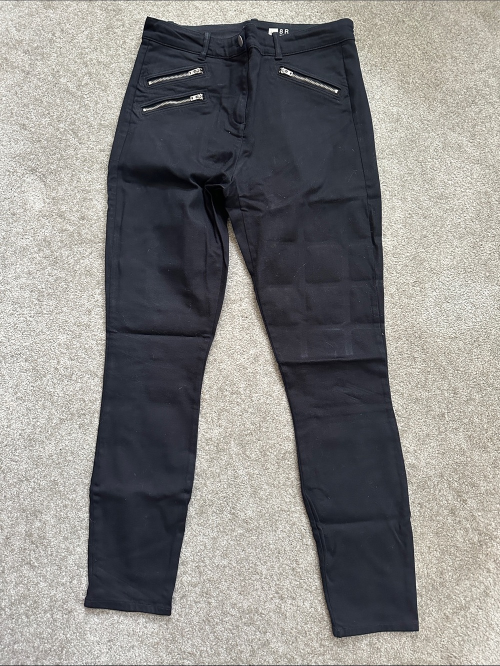 GAP Black Skinny Jeans with Front Zipper Details
